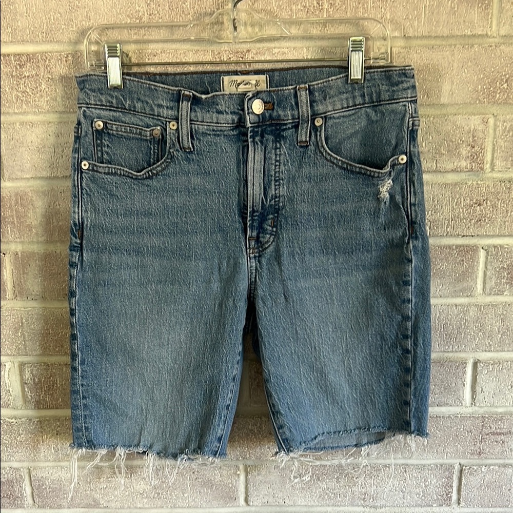 Madewell Mid-rise Perfect Bintage Blue Denim Shorts